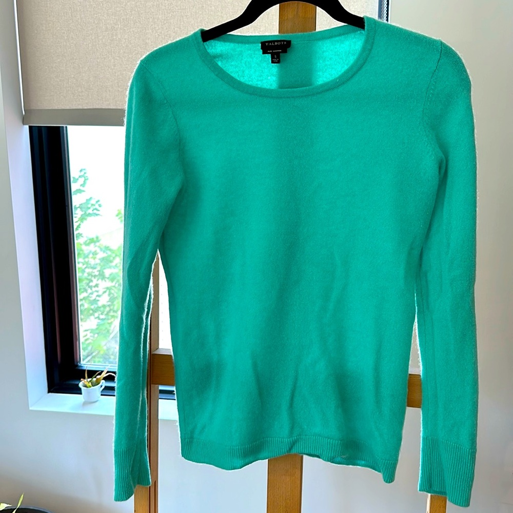 Talbots mint cashmere